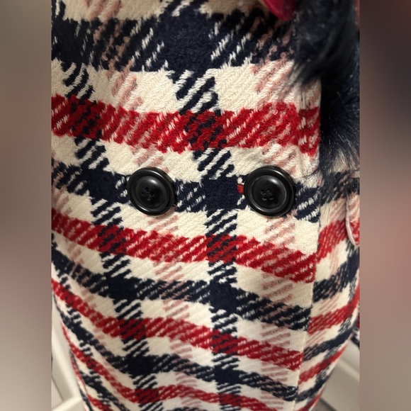 Boden Tweed Wool Blend Coat With Removable Faux Fur Collar - Picture 9 of 16